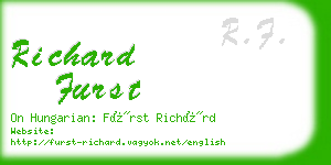 richard furst business card